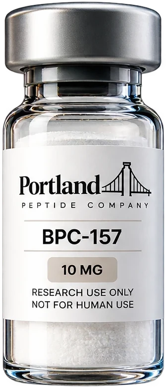 BPC-157 research peptide vial, 10 mg